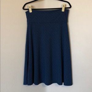 Blue and black Aztec print XL Lularoe Azure skirt